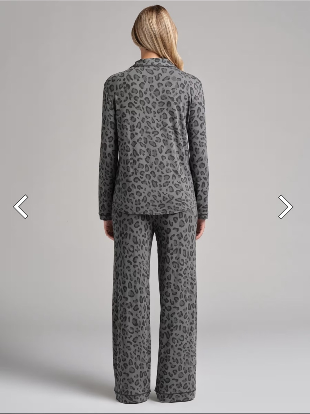 NEW Comfrt Luna Lounge long sleeve pant pj set panther medium - Picture 3 of 5